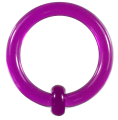 (image for) Acrylic Body Piercing Captive Bead Ring Purple 12G
