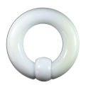 (image for) Acrylic Body Piercing Captive Bead Ring White 0G