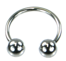 (image for) Stainless steel body piercing circular barbell 14G 12mm