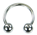 (image for) Stainless steel body piercing circular barbell 16G 10mm