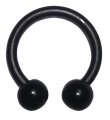 (image for) Acrylic Body Piercing Circular Barbell 16G Black inner 10mm Jewelry Mayhoop Horseshoe eyebrow　cartilage lip cheap cute accessori