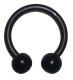 (商品画像) アクリルボディピアス サーキュラーバーベル 黒色 16G 内径 10mm ファーストピアス 眉 軟骨 リップ ボール 安い 可愛い アクセサリー プラスチック 金属アレルギー対応