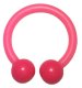 (商品画像) アクリルボディピアス サーキュラーバーベル ピンク 16G 内径 10mm ファーストピアス 眉 軟骨 リップ ボール 安い 可愛い アクセサリー プラスチック 金属アレルギー対応