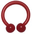 (image for) Acrylic Body Piercing Circular Barbell 16G Red inner 10mm Jewelry Mayhoop Horseshoe eyebrow　cartilage lip cheap cute accessories