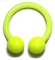 (image for) Acrylic Body Piercing Circular Barbell 16G Yellow inner 10mm Jewelry Mayhoop Horseshoe eyebrow　cartilage lip cheap cute accessor