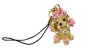 (image for) Mobile strap Crystal poodle pink