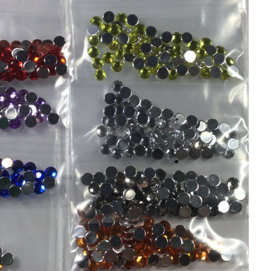 (image for) 5mm Decorative Stones, 14 Colors, Set of 100, for Line, Handmade Nails, Sparkling, Bijou Parts, DIY Crafts
