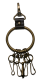 (image for) Mens Keyring Keychain Real leather Big ring Antique gold 40 50 years old Cool