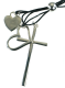 (image for) Three HeartPlated OpenHeart Cross Rosary Readies Necklaces