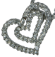 (image for) Two folds of Cubic zirconia Heart Necklaces