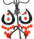 (image for) Red Ball Hook Pierced Earring