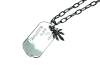(image for) Marijuana with dog tag necklace silver
