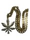 (商品画像) マリファナネックレス ゴールド 60cm 金 大麻 ガンジャ ヒップ ホップ HipHop 喜平 ラッパー マイアミ チェーン
