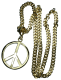 (image for) HipHop Peace Mark Necklace Accessories Gold Men's Women's Recommended Popular Fashion Overseas Cheap Big Outfit Mail Order Hip H