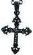 (商品画像) ゴシック系 gothic ゴスロリ 十字架 クロス ロザリオ ロング ネックレス ペンダント アクセサリー ジュエリー ブラック