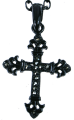 (商品画像) ゴシック系 gothic ゴスロリ 十字架 クロス ロザリオ ロング ネックレス ペンダント アクセサリー ジュエリー ブラック