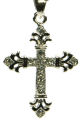 (商品画像) ゴシック系 gothic ゴスロリ 十字架 クロス ロザリオ ロングネックレス ペンダント アクセサリー ジュエリー シルバー