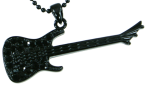(商品画像) ブラック ストラト ギター ネックレス ペンダント チャーム ジュエリー チェーン ファッション レトロ ヴィンテージ ロック ミュージシャン ユニーク カジュアル ロカビリー プレゼント パンク ビンテージ カントリー