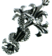 Snake Cross Chain Necklace Pendant Serpent Snake Snake Dragon Rosary Cross Silver Accessories Jewelry Men's Cool Flame (image for) Snake Cross Chain Necklace Pendant Serpent Snake Snake Dragon Rosary Cross Silver Accessories Jewelry Men's Cool Flame