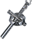 (image for) Studs Ring with the CZ Diamond Cross Rosary Necklace Silver