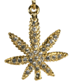 (商品画像) B系 ゴールドマリファナ チェーン ネックレス ペンダント でかい 大麻 ガンジャ おすすめ メンズ ロング ダンス