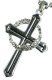 (image for) Ball Chain Ring Cross Men's Fashion Necklace Rosary Cross Pendant Accessory Religious Blessing Simple Religion Rustless Terraria