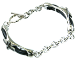 (image for) Leather cross point long cross (black leather)