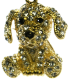 (商品画像) CZ石びっしりキラキラワンちゃんストラップ GOLD