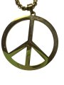 (image for) [Stunning!] Gold Peace Sign Necklace, Unisex, Perfect for Street Fashion