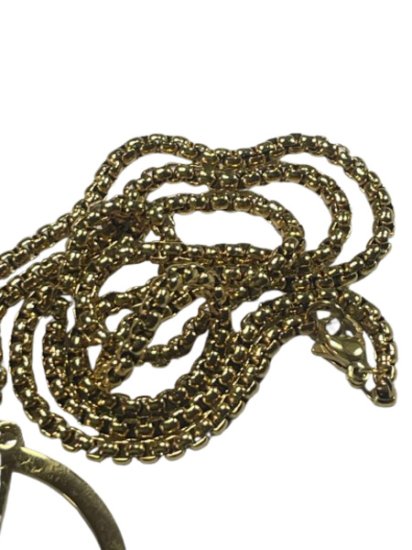 (image for) [Stunning!] Gold Peace Sign Necklace, Unisex, Perfect for Street Fashion