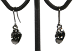 (image for) Pair of Lip Design Earrings, Silver, Nickel-Rhodium Plated, for Both Ears, Men's and Women's, Rock Style
