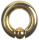 (image for) [6pcs] Stainless body pierced earring 0G Gold diameter 18mm