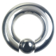 (image for) [6pcs] Stainless body pierced earring 0G Inner diameter 18mm