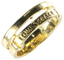 (image for) Love Peace Ring GOLD size 6.5