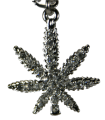 (image for) Silver Marijuana Necklace Ganja Cannabis Hip Hop Overseas Big Cheap Men's Women's Accessories Jewelry Pendant Wrapper Layering B