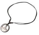 (image for) Metal Allergy Prevention Resin Resin String Peace Mark Necklace Men's Women's Black Black String can be adjusted from 20cm to 80