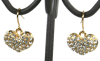(image for) Swarovski Gold Heart Pierced Earring