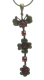 (image for) Flower Motif Wire Chain Red Stone Necklace