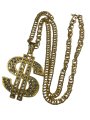 (image for) Gorgeous! Gold color dollar dollar sign HipHop Hip Hop Curb Chain Pendant & Necklace