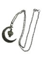 (image for) Glows green in the dark - Luminous Moon Necklace Green Crescent Moon Luminous Stylish Unisex Gift Luminous Accessory
