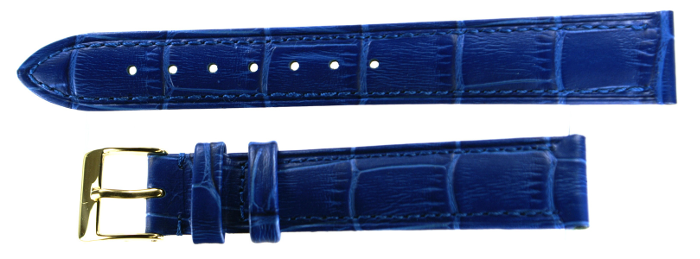 Condor High-grade Cowhide Wrist Watch Band 16mm Blue - Click Image to Close