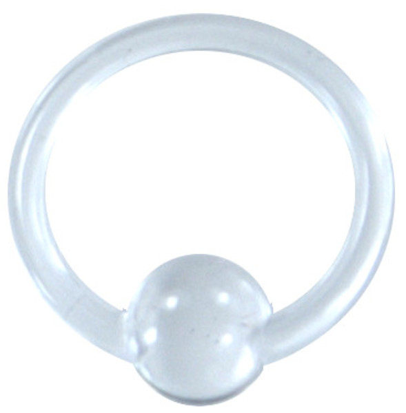 Acrylic Body Pierced Earring 16G Clear - Click Image to Close