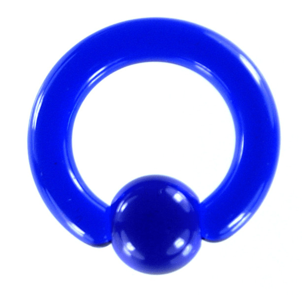 Acrylic Body pierced Earring 6G Blue - Click Image to Close