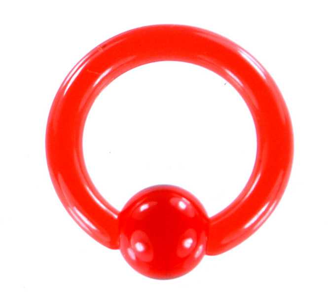 Acrylic Body Pierced Earring 8G Red - Click Image to Close