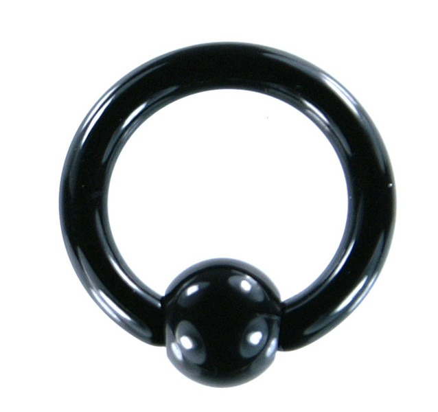Acrylic Body Pierced Earring 8G Black - Click Image to Close