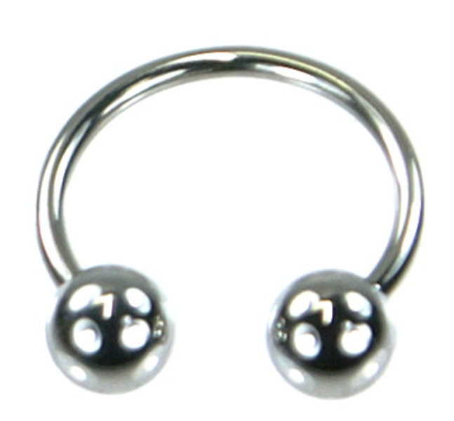 Stainless steel body piercing circular barbell 14G 12mm