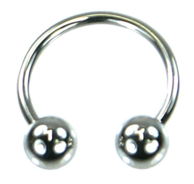 Stainless steel body piercing circular barbell 18G 10mm