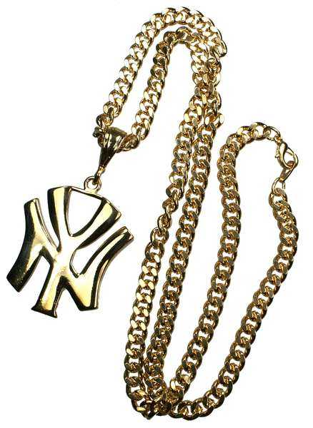 HipHop Style NY City Necklace - True Street Style! HipHop NY Fashion Necklace 55mm Gold Accessories Popular Souvenir Statue of L - Click Image to Close
