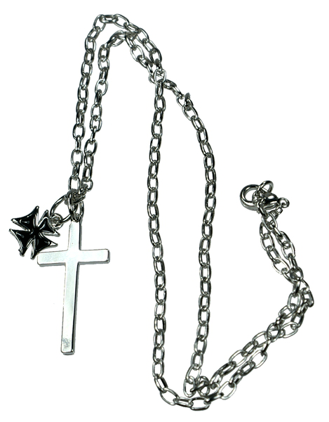 Rosary Cross Men's Necklace Simple Fashion Pendant Accessory Overseas Delicate Nazi Germany Knight's Cross - Click Image to Close