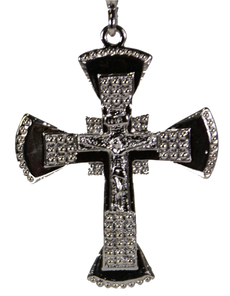 Cuban Chain Rosary Necklace Silver Accessories Men's Pendant Celebrity Church Accessories Cheap - Click Image to Close